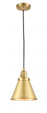  201CSW-SG-M13-SG - Appalachian - 1 Light - 8 inch - Satin Gold - Cord hung - Mini Pendant