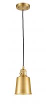  201CSW-SG-M9-SG - Addison - 1 Light - 5 inch - Satin Gold - Cord hung - Mini Pendant