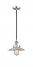  201CSW-SN-G2 - Halophane - 1 Light - 9 inch - Brushed Satin Nickel - Cord hung - Mini Pendant