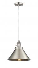  201CSW-SN-M10-SN-LED - Briarcliff - 1 Light - 10 inch - Brushed Satin Nickel - Cord hung - Mini Pendant