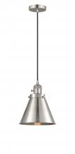  201CSW-SN-M13-SN-LED - Appalachian - 1 Light - 8 inch - Brushed Satin Nickel - Cord hung - Mini Pendant