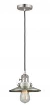 Innovations Lighting 201CSW-SN-M2-LED - Railroad - 1 Light - 8 inch - Brushed Satin Nickel - Cord hung - Mini Pendant