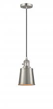  201CSW-SN-M9-SN-LED - Addison - 1 Light - 5 inch - Brushed Satin Nickel - Cord hung - Mini Pendant