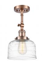 Innovations Lighting 201F-AC-G713-LED - Bell - 1 Light - 8 inch - Antique Copper - Semi-Flush Mount