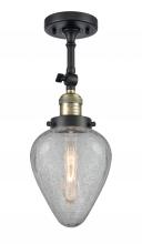 Innovations Lighting 201F-BAB-G165-LED - Geneseo - 1 Light - 7 inch - Black Antique Brass - Semi-Flush Mount