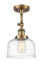 Innovations Lighting 201F-BB-G713-LED - Bell - 1 Light - 8 inch - Brushed Brass - Semi-Flush Mount