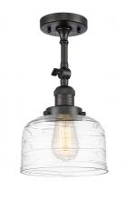 Innovations Lighting 201F-OB-G713-LED - Bell - 1 Light - 8 inch - Oil Rubbed Bronze - Semi-Flush Mount