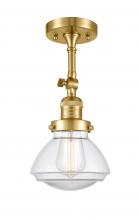  201F-SG-G322-LED - Olean - 1 Light - 7 inch - Satin Gold - Semi-Flush Mount