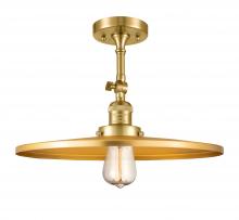  201F-SG-MFR-SG-16-LED - Railroad - 1 Light - 16 inch - Satin Gold - Semi-Flush Mount