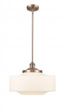  201S-AC-G691-16-LED - Bridgeton - 1 Light - 12 inch - Antique Copper - Stem Hung - Mini Pendant