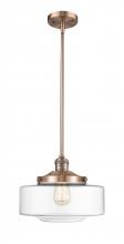  201S-AC-G692-12-LED - Bridgeton - 1 Light - 12 inch - Antique Copper - Stem Hung - Mini Pendant