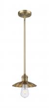  201S-BB-M17-BB - Scallop - 1 Light - 8 inch - Brushed Brass - Mini Pendant