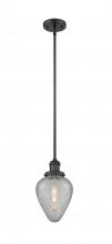  201S-BK-G165-LED - Geneseo - 1 Light - 7 inch - Matte Black - Stem Hung - Mini Pendant