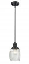  201S-BK-G302-LED - Colton - 1 Light - 6 inch - Matte Black - Stem Hung - Mini Pendant