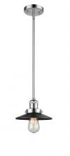 Innovations Lighting 201S-PC-M6-BK-LED - Railroad - 1 Light - 8 inch - Polished Chrome - Stem Hung - Mini Pendant