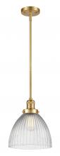 Innovations Lighting 201S-SG-G222-LED - Seneca Falls - 1 Light - 10 inch - Satin Gold - Stem Hung - Mini Pendant