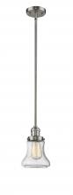  201S-SN-G194 - Bellmont - 1 Light - 7 inch - Brushed Satin Nickel - Stem Hung - Mini Pendant