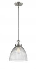  201S-SN-G222 - Seneca Falls - 1 Light - 10 inch - Brushed Satin Nickel - Stem Hung - Mini Pendant