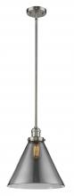  201S-SN-G43-L - Cone - 1 Light - 12 inch - Brushed Satin Nickel - Stem Hung - Mini Pendant