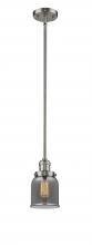  201S-SN-G53 - Bell - 1 Light - 5 inch - Brushed Satin Nickel - Stem Hung - Mini Pendant