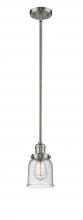  201S-SN-G54 - Bell - 1 Light - 5 inch - Brushed Satin Nickel - Stem Hung - Mini Pendant