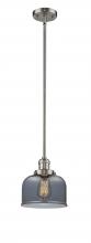  201S-SN-G73 - Bell - 1 Light - 8 inch - Brushed Satin Nickel - Stem Hung - Mini Pendant