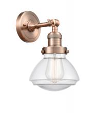  203-AC-G322-LED - Olean - 1 Light - 7 inch - Antique Copper - Sconce