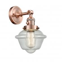  203SW-AC-G534-LED - Oxford - 1 Light - 8 inch - Antique Copper - Sconce