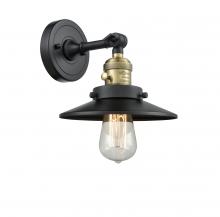  203SW-BAB-M6-LED - Railroad - 1 Light - 8 inch - Black Antique Brass - Sconce