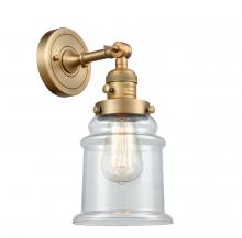  203SW-BB-G182-LED - Canton - 1 Light - 7 inch - Brushed Brass - Sconce