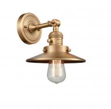  203SW-BB-M4-LED - Railroad - 1 Light - 8 inch - Brushed Brass - Sconce