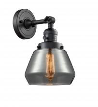  203SW-BK-G173-LED - Fulton - 1 Light - 7 inch - Matte Black - Sconce