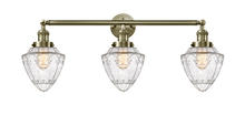  205-AB-G664-7-LED - Bullet - 3 Light - 34 inch - Antique Brass - Bath Vanity Light