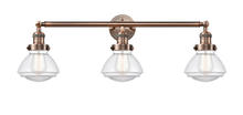  205-AC-G322-LED - Olean - 3 Light - 31 inch - Antique Copper - Bath Vanity Light