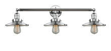  205-PC-M7 - Railroad - 3 Light - 32 inch - Polished Chrome - Bath Vanity Light