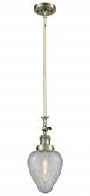  206-AB-G165-LED - Geneseo - 1 Light - 7 inch - Antique Brass - Stem Hung - Mini Pendant