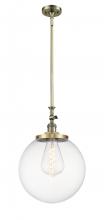  206-AB-G202-14 - Beacon - 1 Light - 12 inch - Antique Brass - Stem Hung - Mini Pendant