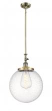  206-AB-G204-14 - Beacon - 1 Light - 12 inch - Antique Brass - Stem Hung - Mini Pendant