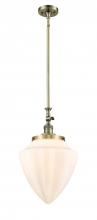  206-AB-G661-12-LED - Bullet - 1 Light - 12 inch - Antique Brass - Stem Hung - Mini Pendant