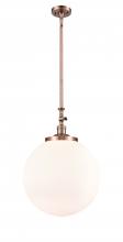 Innovations Lighting 206-AC-G201-16 - Beacon - 1 Light - 16 inch - Antique Copper - Stem Hung - Mini Pendant