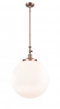  206-AC-G201-18 - Beacon - 1 Light - 12 inch - Antique Copper - Stem Hung - Mini Pendant