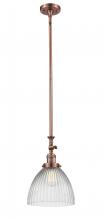  206-AC-G222-LED - Seneca Falls - 1 Light - 10 inch - Antique Copper - Stem Hung - Mini Pendant