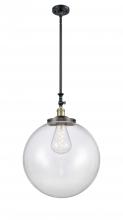  206-BAB-G202-18 - Beacon - 1 Light - 12 inch - Black Antique Brass - Stem Hung - Mini Pendant