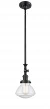  206-BK-G324-LED - Olean - 1 Light - 7 inch - Matte Black - Stem Hung - Mini Pendant