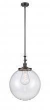  206-OB-G204-16 - Beacon - 1 Light - 12 inch - Oil Rubbed Bronze - Stem Hung - Mini Pendant