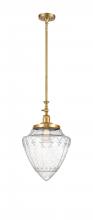  206-SG-G664-12-LED - Bullet - 1 Light - 12 inch - Satin Gold - Stem Hung - Mini Pendant