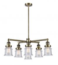  207-6CR-AB-G184S - Small Canton 6 Light Chandelier