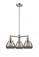  207-PC-G173-LED - Fulton - 3 Light - 22 inch - Polished Chrome - Stem Hung - Chandelier