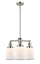  207-PN-G181-LED - Canton - 3 Light - 18 inch - Polished Nickel - Stem Hung - Chandelier