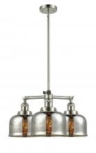  207-PN-G78-LED - Bell - 3 Light - 22 inch - Polished Nickel - Stem Hung - Chandelier